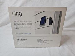 RING SOLAR PANEL Rechargeable Power Black Weather Resistant Brand New