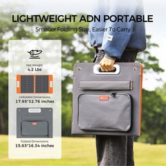 Flashfish 200W Portable Power Station Generator w/ Foldable 60W/18V Solar Panel