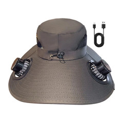Outdoor Solar Fan Hat with USB Power – Fishing, Hiking & Gardening Sun Hat with
