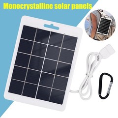 10W Solar Battery Charger 5V Waterproof Outdoor Camping Hiking Phone Power Bank