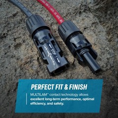 TEMCo Solar Panel Extension Cable 10 AWG 100 Ft Red Black