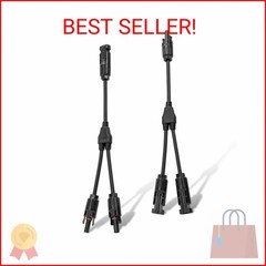 ECO-WORTHY Solar Connectors Y Branch Parallel PV Adapter Cable Wire Plug Tool Ki