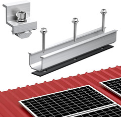 Solar Panel Bracket Kit, 6 Pcs 7.87 in Aluminium Solar Panel Mounting Rail 30Mm/