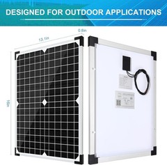20W Monocrystalline Solar Panel Kit with 10A Charge Controller for Off-Grid Use