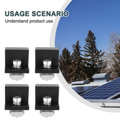 Solar Panel Support Clamp 4/10Pcs Medium Mounting PV Parts Photovoltaic