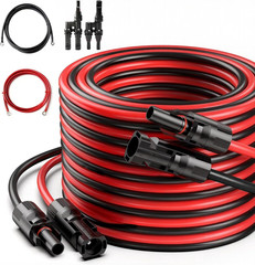JJN Solar Extension Cable 8AWG 10Mm² 20Feet | MC4 Connector, 8Feet with OT Conne