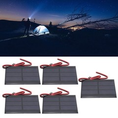5Pcs Mini Solar Panel Battery Cell Board Module with 30cm Wire 60 x 80 x 3MM