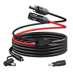 Solar Panel Extension Cable MC4 to DC 8mm, 6.6FT 12AWG+14AWG Solar Charge Cab…