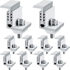 10 Pack Solar Panel End Clamp Z Bracket Mounting Kit Aluminum Clips for PV Syste