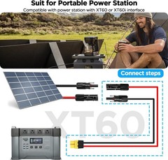 Bietrun MC4 To XT60 Solar Charge Cable 20Ft 12AWG