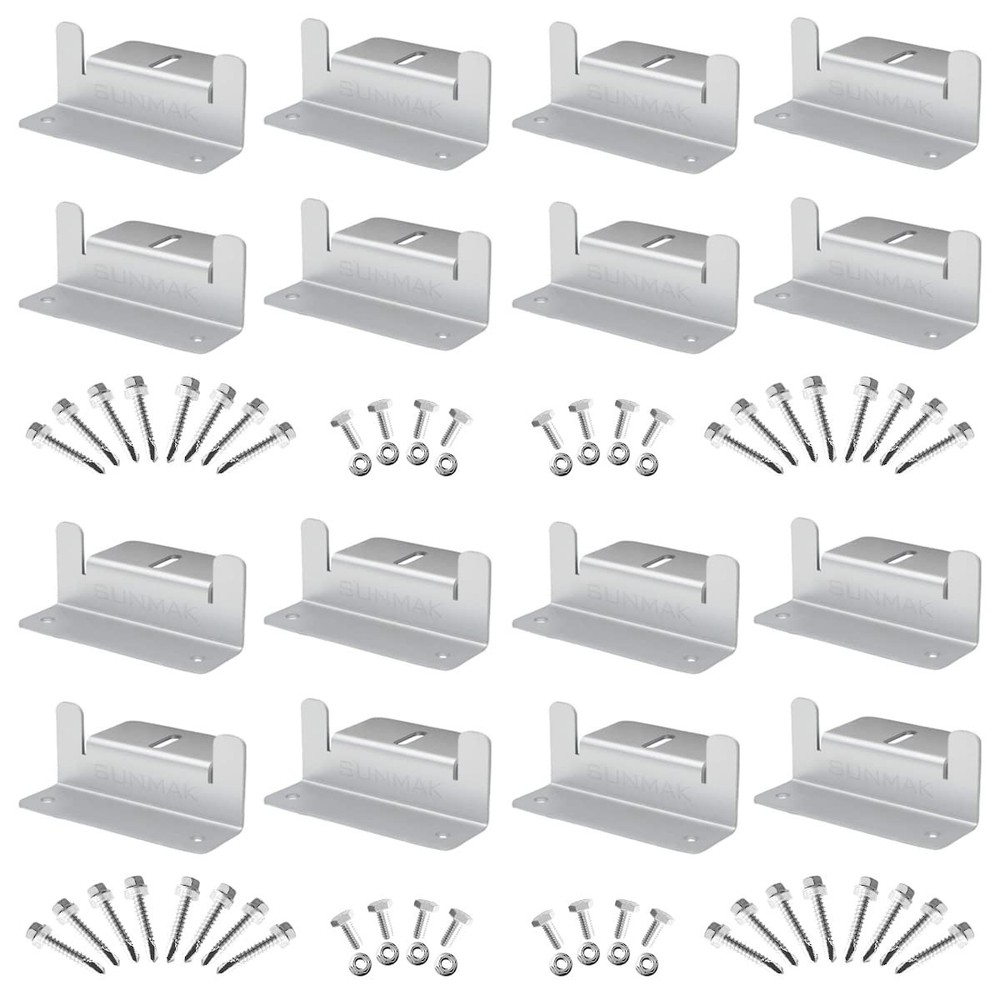 16 Units Per Set Solar Panel Mounting Z Brackets, Solar Panel Mounting Br