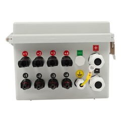 4 String Solar PV Combiner Box 63A Circuit Breaker Solar Panel System Waterproof