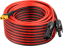 Solar Extension Cable 10AWG Tinned Copper 50FT XT60 Female Power for Solar