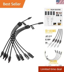 Versatile Solar Y Connectors for Connecting 4 Panels – Safe & Durable PVC Design