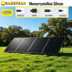 400W Solar Panels Portable ETFE Mono W/Kickstand Solar Charger for PowerStation