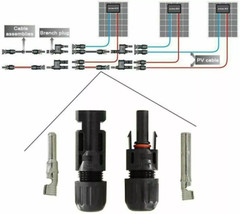 10/20/50/100/200 Pairs Solar Cable Connectors Male Female Waterproof MC4 Kit