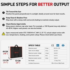 150W Portable Foldable Solar Panel Kit with Charge