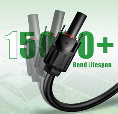 Cable solar doble 10AWG 20FT con conectores IP67, ideal para exterior y RV.