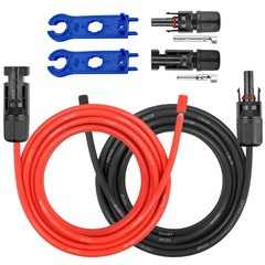 20FT 10AWG Solar Extension Cable – Waterproof Connectors & Adaptor Kit for RV, H