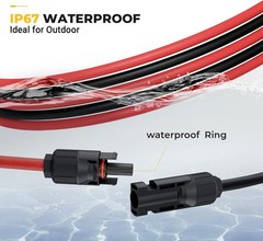 High-Performance 20FT 10AWG Solar Cable with Extra Connectors & UV Protection