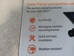 Solar Power Panel for Arlo Ultra, Ultra 2, Pro 3, Pro 4 Outdoor Security Camera