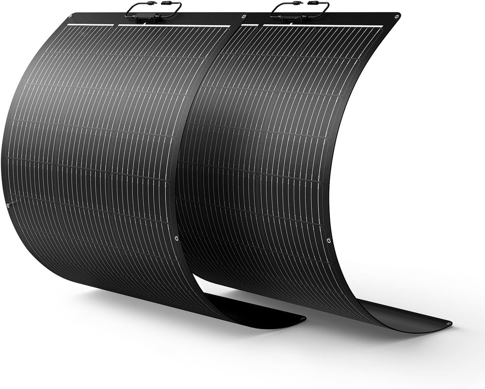 200W Flexible Solar Panel Kit (2X100W), All-Black Stealth Edition, High-Performa
