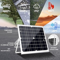 Durable 20W Solar Panel System with Smart Controller – Waterproof & Adjustable
