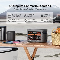 FlashFish E103 179.2Wh Portable Power Station Solar Generator & 60W Solar Panel