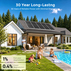 350W 700W 1050W 1400W Solar Panel 25.2% High Efficiency Home Efficiency Off-Grid