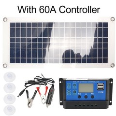 Controller Solar Panel 60A-10A Camping Cell Kit DC12-18V For Motorhome