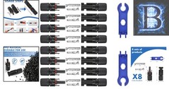 16 PCS Waterproof Solar Panel Connectors: 1000V 30A for Safe Energy Solutions