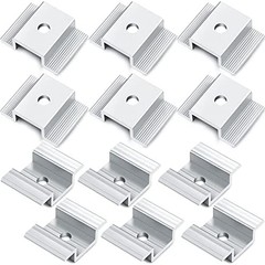 12 Pack Solar Panel Mid Clamps Aluminum Mounting Bracket