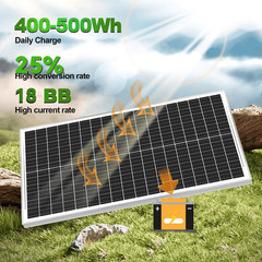 100W Watt 12V Monocrystalline Solar Panel Charger RV Camping Home Off-Grid 12BB