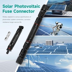 Waterproof Solar Panel Fuse Holder 10A 1000V Male Female Connectors – 5 Pack