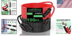 100ft Solar Extension Cable 10AWG – Set of 2