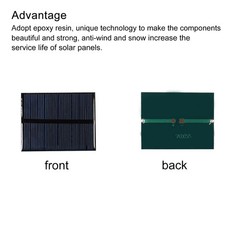 Mini Solar Cell Panel 5V 90mA 0.495W 70mm x 55mm 2pcs