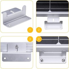 Corrosion-Resistant Z Brackets – 8 Units for Solar Panels on Irregular Surfaces