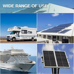 100W Watt 12V Monocrystalline Solar Panel Charger RV Camping Home Off-Grid 12BB