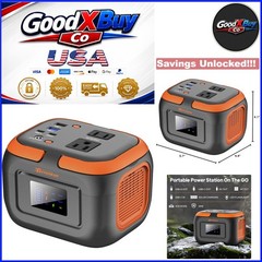 120W Portable Power Station with AC & USB-C for Camping & Home Backup