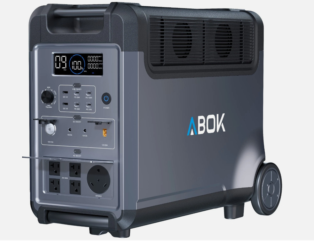ABOK Ark3600 Portable Power Station,3840Wh LiFePO₄ Solar Generator, Home Use RV