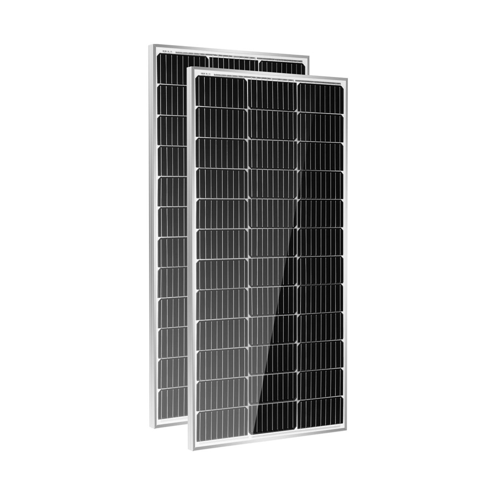 HQST 2pcs 100W 12V Monocrystalline Solar Panel, Up to 25% High Efficiency Mod…