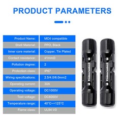 20 Pairs Cable Connectors Solar Panel 30A Line Plug Socket Male Female IP65