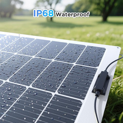200W Flexible Solar Panel Kit (2X100W), Heat-Reflective White Backsheet, Marine-