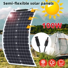 600W Watt 12V Portable Flexible Solar Panel Kit RV Boat Camping Off-Grid Rooftop