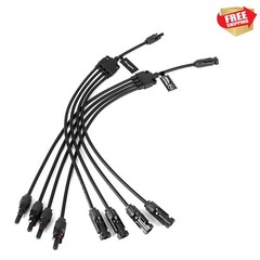 Solar Y Branch Connectors Extra Long Solar Panel Parallel Connectors 1 to 4 S…