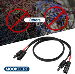 Solar Panel Extension Cable – 10AWG 10FT Solar Wire with Female & Male Waterproo