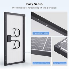 High-Performance 50W Solar Panel – 25.6% Efficiency, Built for Harsh Conditions