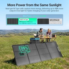 Ultra-Light Portable Solar Panel for Power Station & Solar Generator, 25% 200W