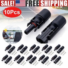 10Pairs Male-Female Solar Cable Connectors Waterproof for DIY Solar Panel