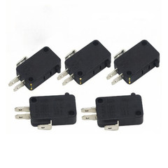 Black 3-Pin Limit Switches 5pcs Bakelite Construction for Cooking Appliance Use